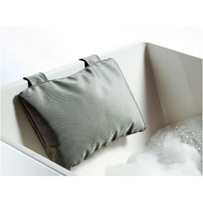 coussin oreiller de baignoire a ventouse gris roseau en tissu nylon impermeable loft nk decor walther opt