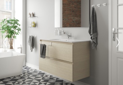 bsmart cosmic meuble vasque beige salle de bain