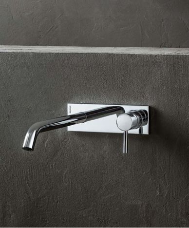 mitigeur lavabo mural chrome opt