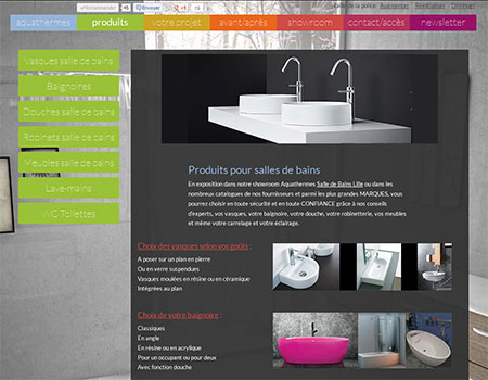 Magasin pour la salle de bains à Lille, accessoires et créations Aquathermes Salle de Bains à Lille