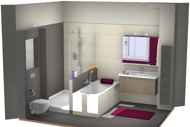 projet grande salle de bain 3d